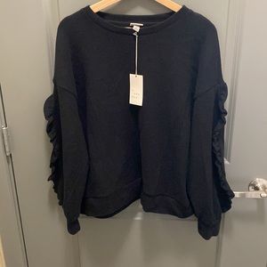 A New Day Ruffle Long Sleeve Sweater